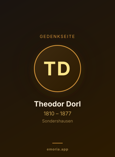 Gedenkportrait von Theodor Dorl