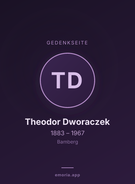 Gedenkportrait von Theodor Dworaczek