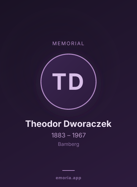 Memorial portrait of Theodor Dworaczek