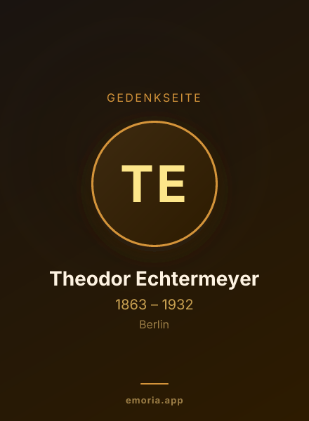 Gedenkportrait von Theodor Echtermeyer