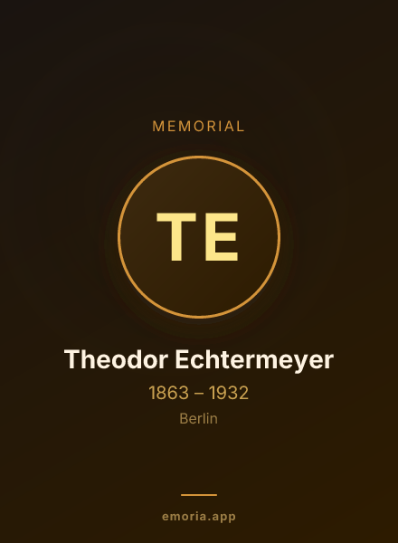 Memorial portrait of Theodor Echtermeyer