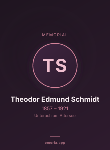 Memorial portrait of Theodor Edmund Schmidt