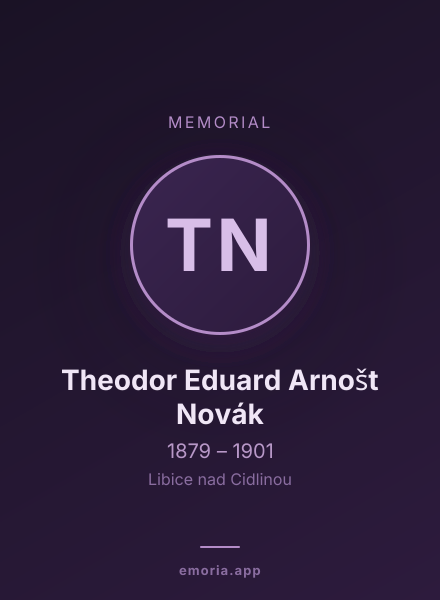 Memorial portrait of Theodor Eduard Arnošt Novák