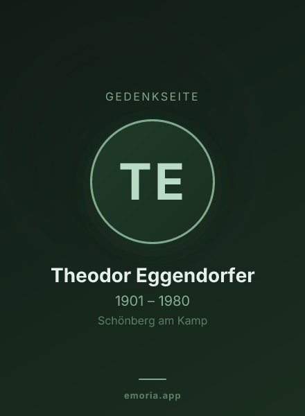 Gedenkportrait von Theodor Eggendorfer