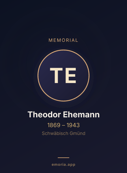 Memorial portrait of Theodor Ehemann