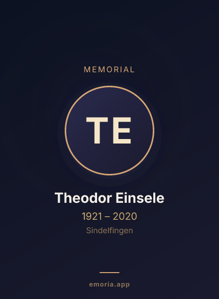 Memorial portrait of Theodor Einsele