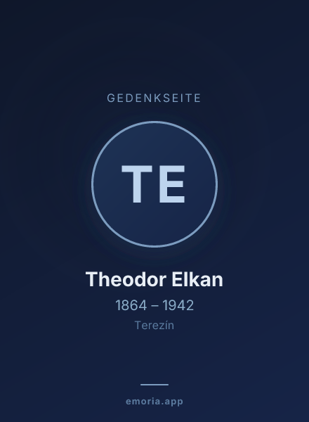 Gedenkportrait von Theodor Elkan