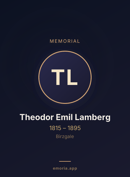 Memorial portrait of Theodor Emil Lamberg