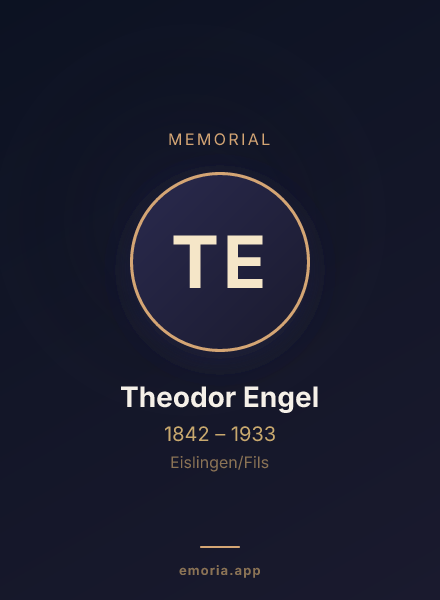 Memorial portrait of Theodor Engel