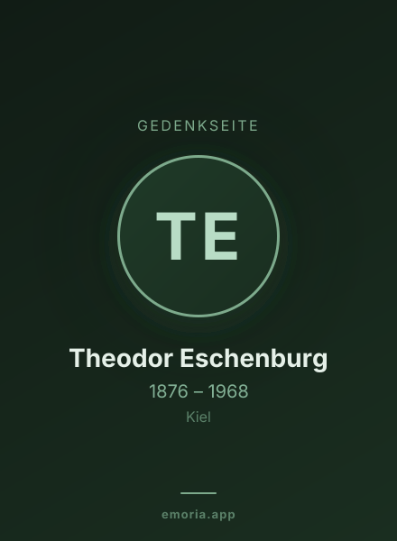 Gedenkportrait von Theodor Eschenburg