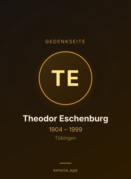 Gedenkportrait von Theodor Eschenburg
