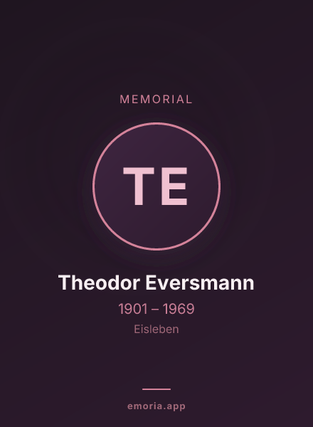 Memorial portrait of Theodor Eversmann