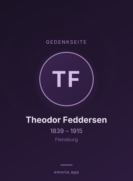Gedenkportrait von Theodor Feddersen