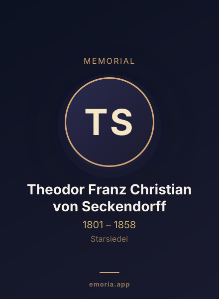 Memorial portrait of Theodor Franz Christian von Seckendorff
