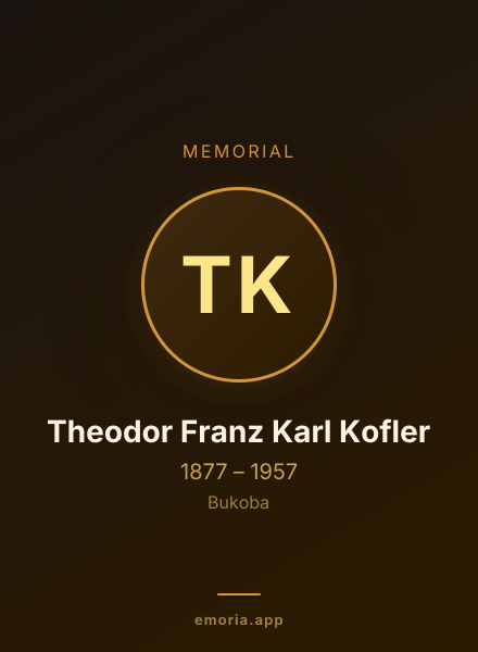 Memorial portrait of Theodor Franz Karl Kofler