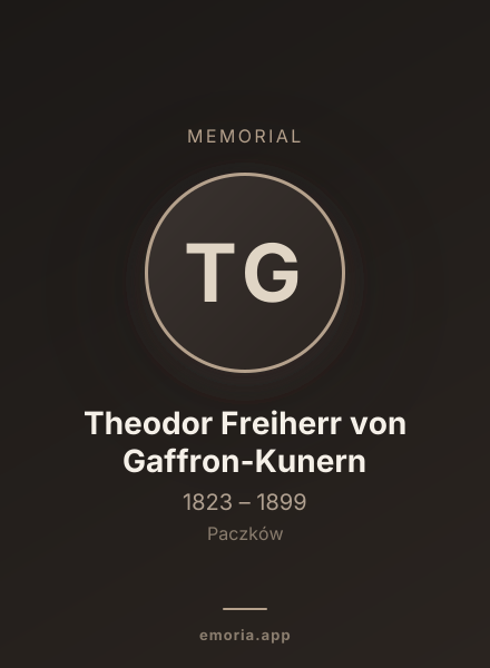 Memorial portrait of Theodor Freiherr von Gaffron-Kunern