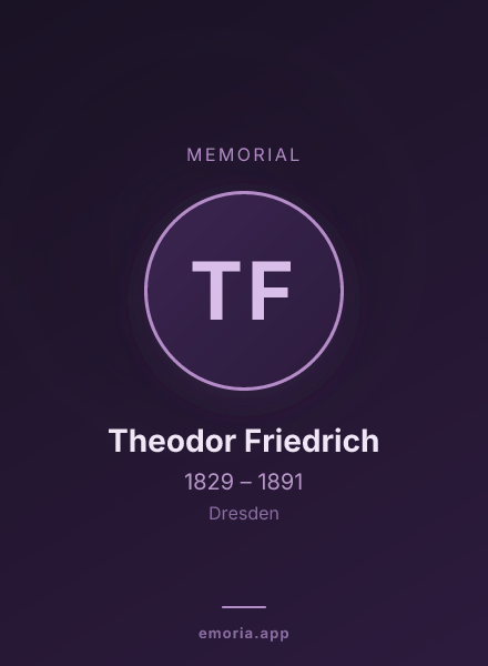 Memorial portrait of Theodor Friedrich