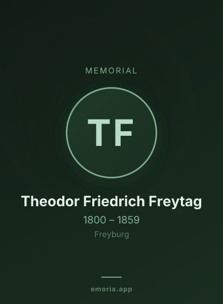 Memorial portrait of Theodor Friedrich Freytag
