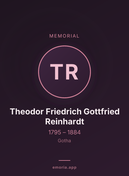 Memorial portrait of Theodor Friedrich Gottfried Reinhardt