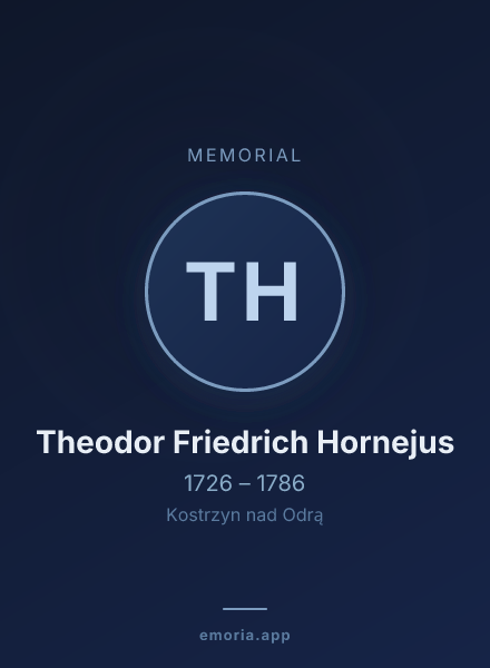 Memorial portrait of Theodor Friedrich Hornejus