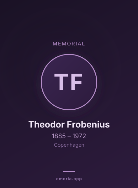 Memorial portrait of Theodor Frobenius