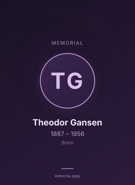 Memorial portrait of Theodor Gansen