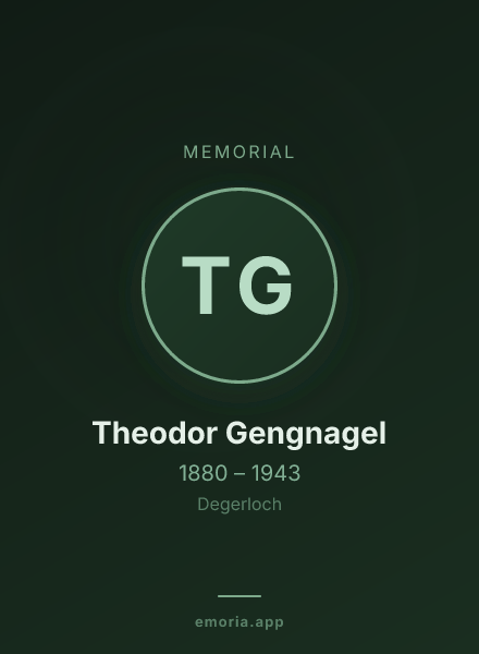 Memorial portrait of Theodor Gengnagel