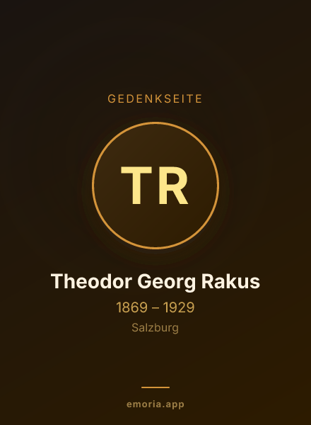 Gedenkportrait von Theodor Georg Rakus