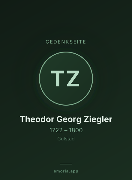 Gedenkportrait von Theodor Georg Ziegler