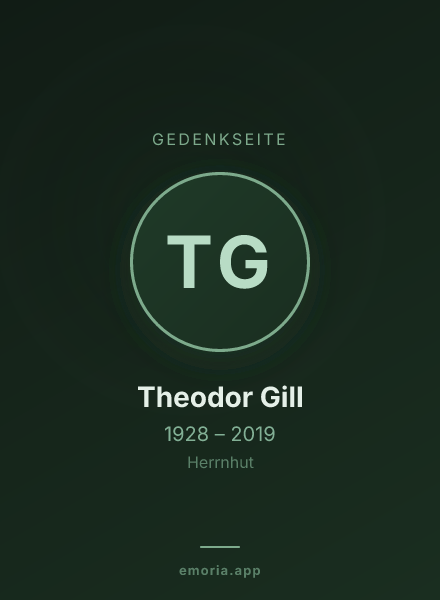 Gedenkportrait von Theodor Gill