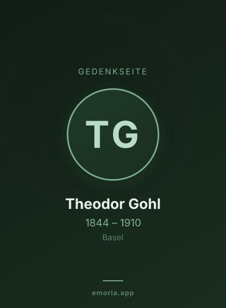 Gedenkportrait von Theodor Gohl