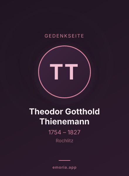 Gedenkportrait von Theodor Gotthold Thienemann