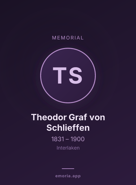 Memorial portrait of Theodor Graf von Schlieffen