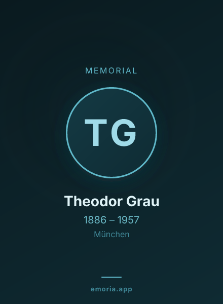 Memorial portrait of Theodor Grau