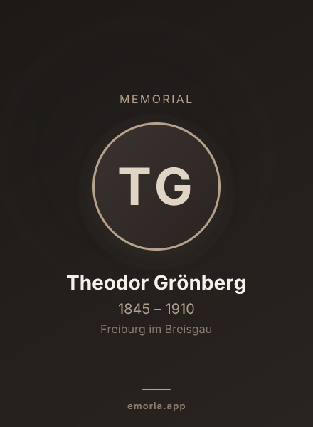 Memorial portrait of Theodor Grönberg