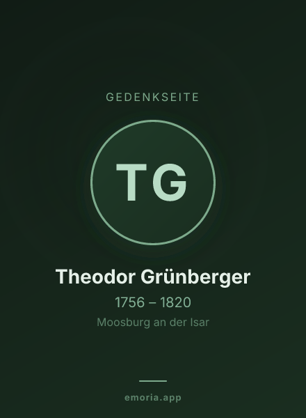 Gedenkportrait von Theodor Grünberger