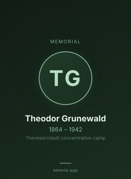 Memorial portrait of Theodor Grunewald