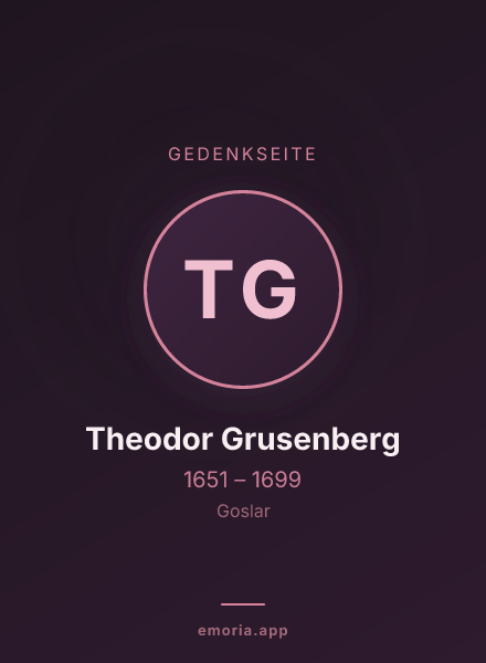 Gedenkportrait von Theodor Grusenberg
