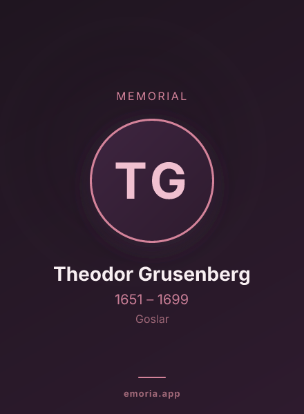 Memorial portrait of Theodor Grusenberg
