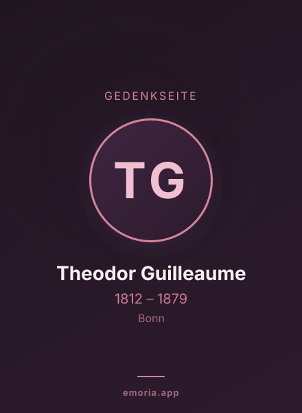 Gedenkportrait von Theodor Guilleaume