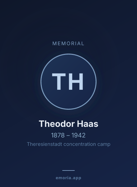 Memorial portrait of Theodor Haas