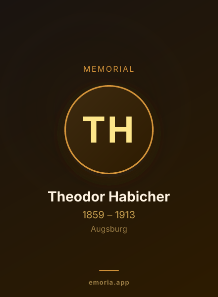 Memorial portrait of Theodor Habicher