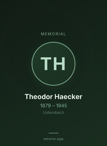 Memorial portrait of Theodor Haecker