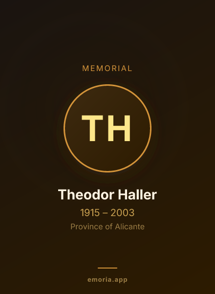 Memorial portrait of Theodor Haller