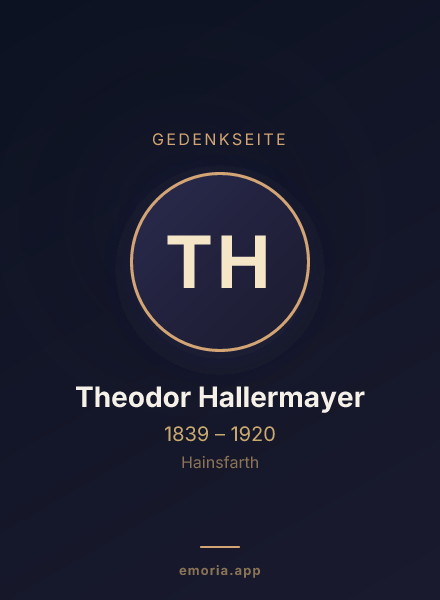 Gedenkportrait von Theodor Hallermayer