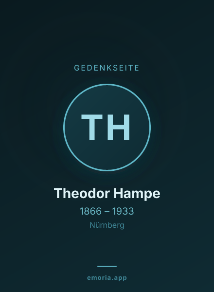 Gedenkportrait von Theodor Hampe