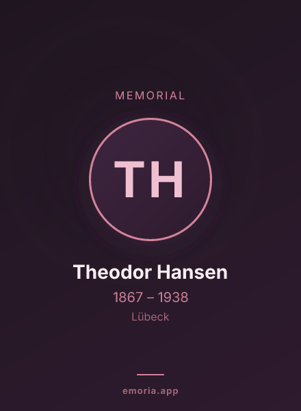 Memorial portrait of Theodor Hansen