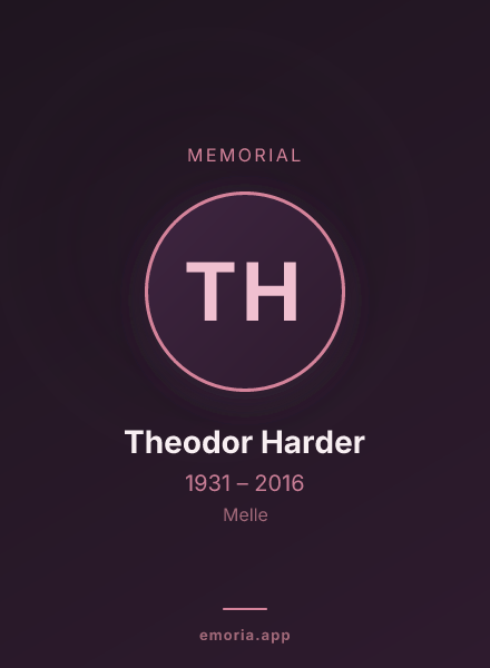 Memorial portrait of Theodor Harder