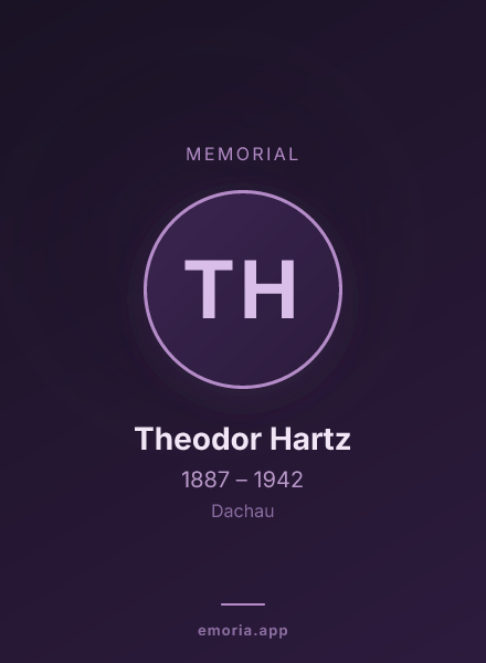 Memorial portrait of Theodor Hartz