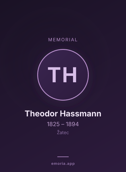 Memorial portrait of Theodor Hassmann